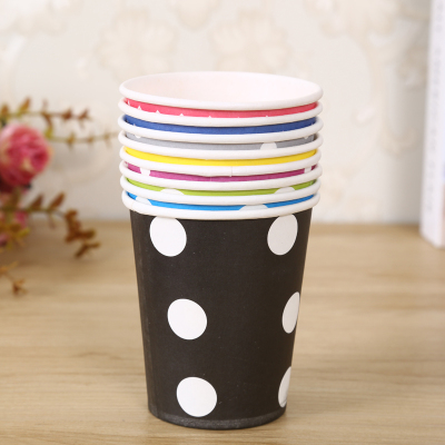 Festival paper cups birthday party supplies dot paper cups disposable environmental thickened cups