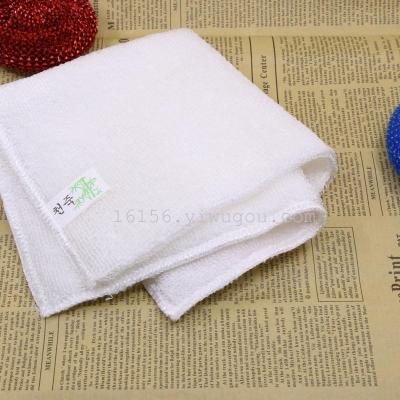 Bamboo fiber towel dishcloth with brush wash bowl kitchen cloth