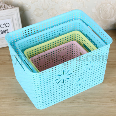 Multifunctional storage basket simple hollow sundries basket arrangementbasket 