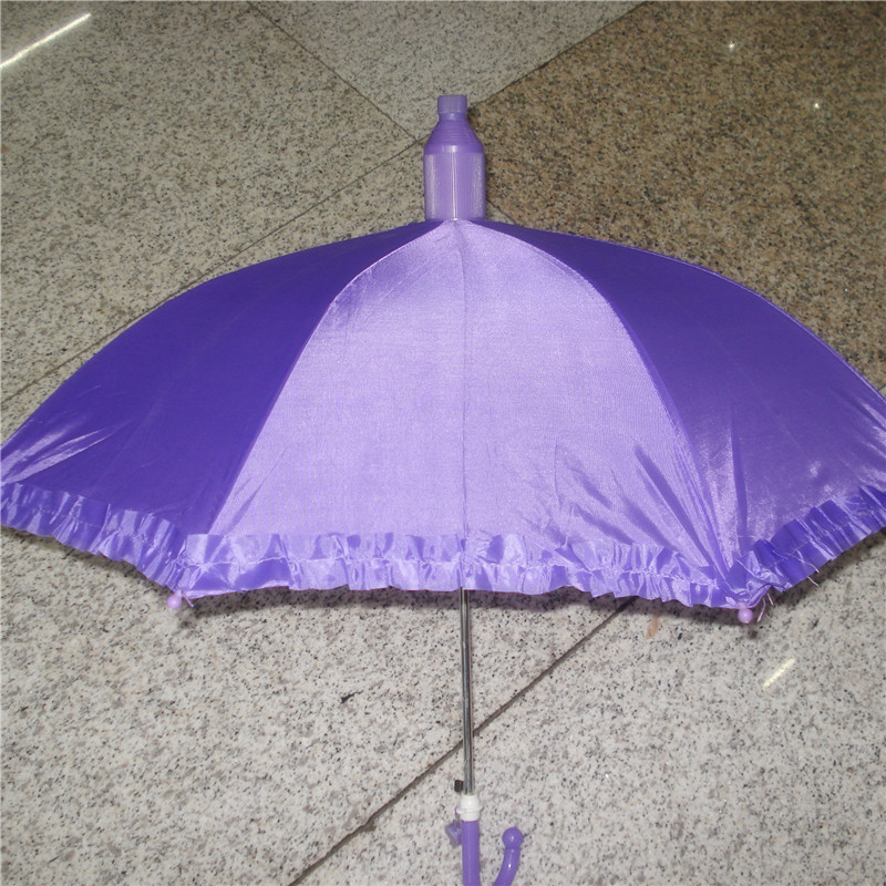 带防水套花边童伞8骨遮阳伞晴雨伞两用实用长柄伞