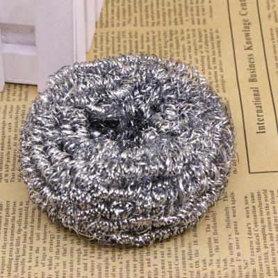 Wire ball metal cleaning ball pot brush with stainless steel brush