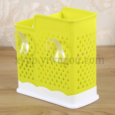 Smiling face two lattice chopsticks tube kitchen chopsticks holder chopsticks cage plate rack