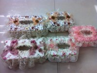 Lace floral tissue box
