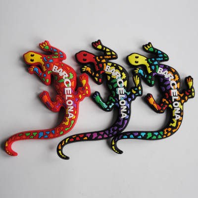 PVC spotted stereo color small lizard fridge glue cute refrigerator