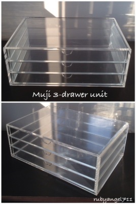 Factory 3 acrylic cosmetic box drawer /3 isolation Organic Glass Drawer cosmetic box