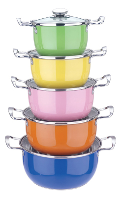 Stainless steel dazzle color set pot high pot pot pot pot pot pot export gift pot