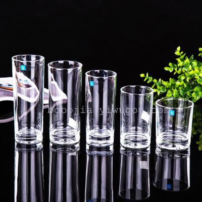Wholesale glass household lead - free lidless round transparent teacup hotel hotel brushing water glass straight dining cup
