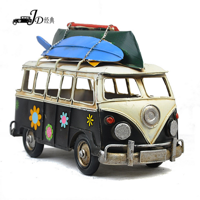 Handmade creative gifts retro tieyi Volkswagen luxury bus cars home accessories metal crafts