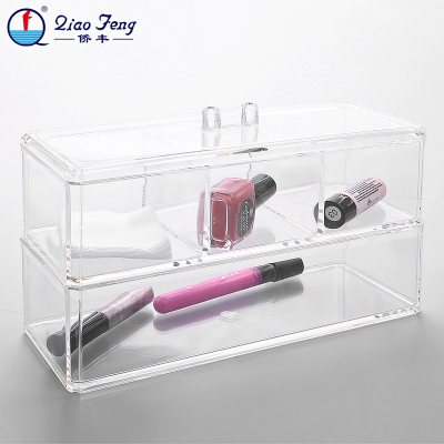 Qfenc Transparent Crystal Base Cosmetic Case/Jewelry Box/Bathroom Storage Box SF-1172-1