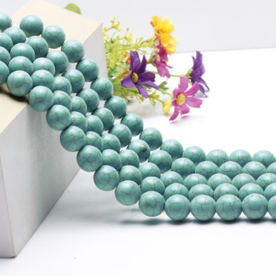 Turquoise semi-finished products wholesale handmade accessories A024 6mmDiy