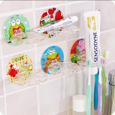 hook bathroom toothbrush hook cartoon can be used to repeat the use of creative suction wall toothbrush holder