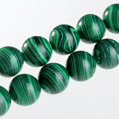 Natural crystal beads scattered 4mm Malachite semi-finished products wholesale A015