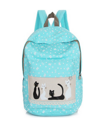 Korean female student bag EXO backpack bag of new cat Canvas Backpack Backpack