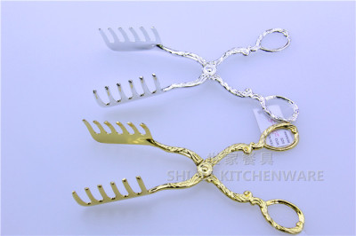 Zinc alloy gold and silver bread clip powder clip comb clip