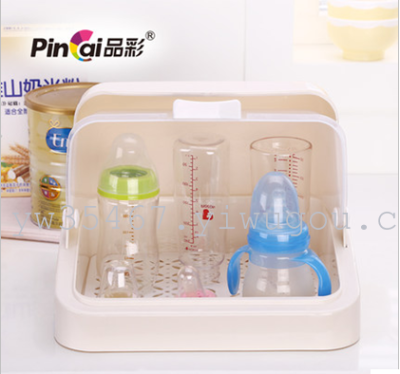 Pin Cai Tableware Storage Box Baby Children Environmental Protection Cutlery Box Dustproof with Cover Draining Basket Kitchen Storage Rack