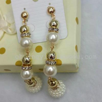 Creative CCB Yang Meiqiu personality all-match pearl rings earrings earrings