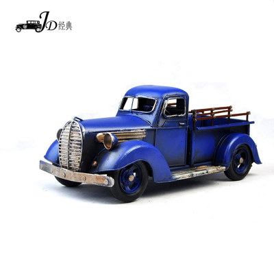 Iron art pickup truck model retro home soft decoration craft bar cafe