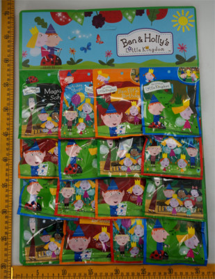 PVC cartoon theme toy doll Hawley Kingdom 1.5 inch doll bag hanging tin plate