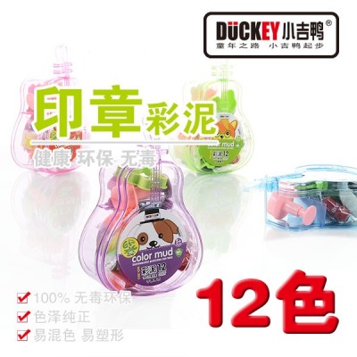Little duck 3D mud mud mud DIY rubber baby toy mould ultra light clay 12 color 393