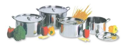 Stainless steel double ears full steel lid soup pot high soup pot flat pan, soup pot