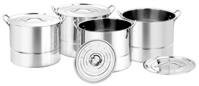 Stainless steel, high soup pot soup with full steel lid soup pot soup pot set export pot
