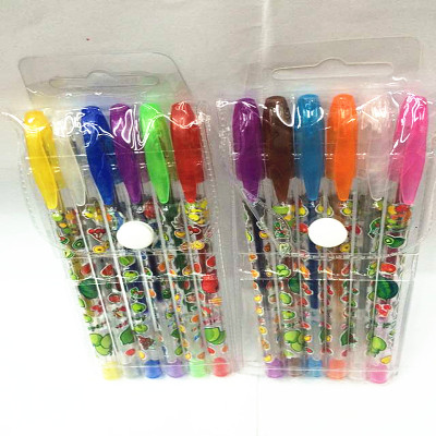 6 color PVC flash pen in the pocket of the children's painting graffiti pen