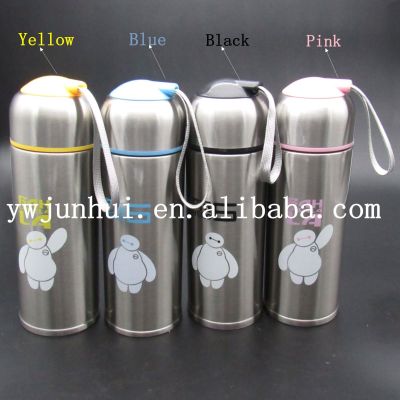 Vacuum crystal straight cup portable 304 stainless steel thermos GMBH cup sold well in 2015