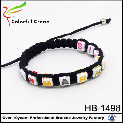 2015 color letters Hanxian hand woven String Bracelet Bracelet