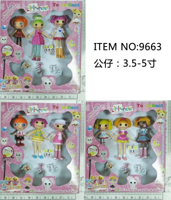 Cartoon theme toys PVC LALAIOOPSY girl Lala doll