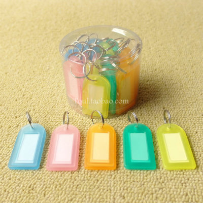 Shipping candy colored plastic lock key brand Gaestgiveriet Hotel digital label classification mark tag button