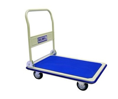 Small Blue and White Platform Trolley Load 150kg