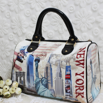 Europe and the United States and the United States and Europe wind fashion tourism souvenirs retro printing bag