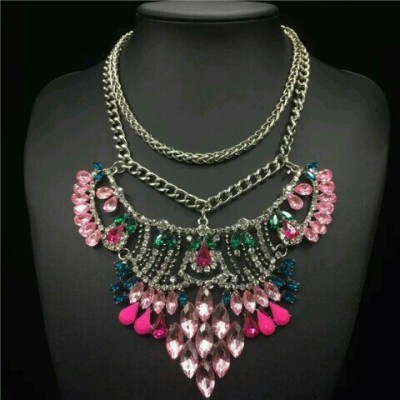 Manufacturers shot in Europe and the big diamond electroplating 頚 short necklace \"women jewelry