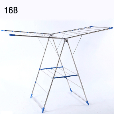 Drying Rack Folding Stainless Steel Balcony Stretchable Clothes Airing Rack Outdoor X-Type