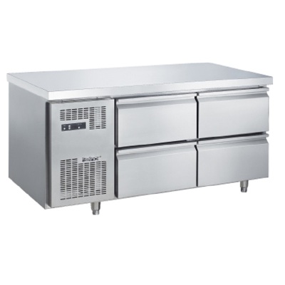 Four-Drawer Air-Cooled Workbench Commercial Refrigerated Workbench Stainless Steel Freezer