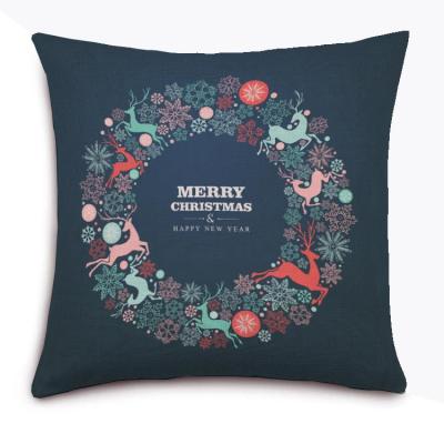 New Factory Wholesale Professional Customized Personalized Cotton and Linen Cushion Case Cushion Cover Christmas Holiday Pattern Decoration