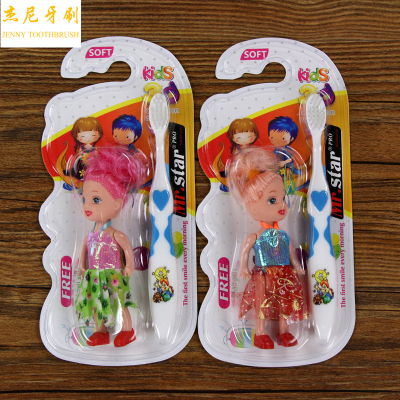 children's cartoon toothbrush Cutie doll gift  soft brush gum care W-05D