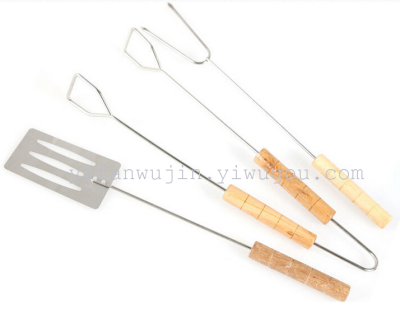 Barbecue tools three pieces of barbecue fork shovel three sets of clip