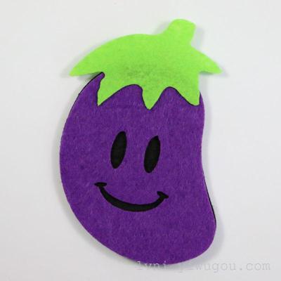 Non woven fabric eggplant fashion accessories kindergarten classroom home wall decoration