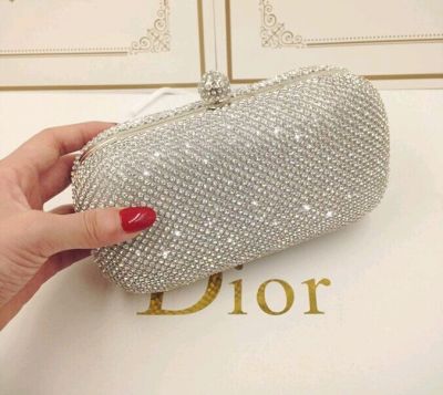 High-End Diamond Dinner Bag Clutch Rhinestone Diamond European and American Diamond Women's Bag