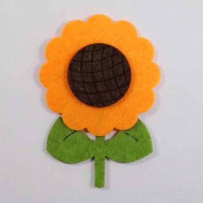 Non woven fabric with the leaves of sunflower fashion accessories home wall decoration accessories