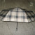 Silver Glue Sun Protection Sunshade Semi-automatic Sun Umbrella Clear Plaid Stripes Triple Folding Umbrella