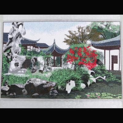 Guan Yunting Design of computer embroidery decorative decorative painting