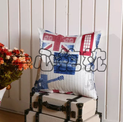 Double - sided cushion for leaning on the pillow car sofa waist cushion for the national flag cushion.