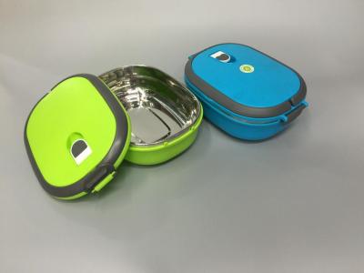 Hot single steel-layer lunchbox, Korean - style lunchbox, square shaped box