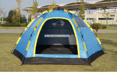 Outdoor tent tent full automatic camping tent many double double camping tent 3-4 outdoors