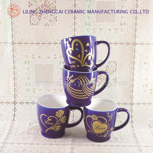 Ceramic Cup Valentine‘s Day Cup color Glaze Advertising Promotion Cup