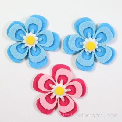 5 hollow flower fashion jewelry flap non-woven garment accessories