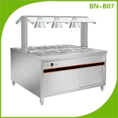 Commercial electric thermal insulation soup pot soup stove 5/6/8/10 grill heat preservation table fast food truck.