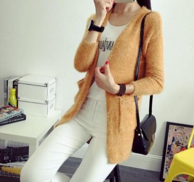 The new fresh candy color all-match loose knit cardigan sweater coat Korea Ma Haimao